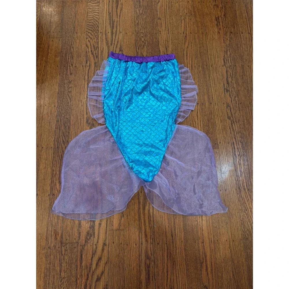 Great Pretenders Mermaid Glimmer Blue Purple Skirt Costume Kids Size 5-6 Years